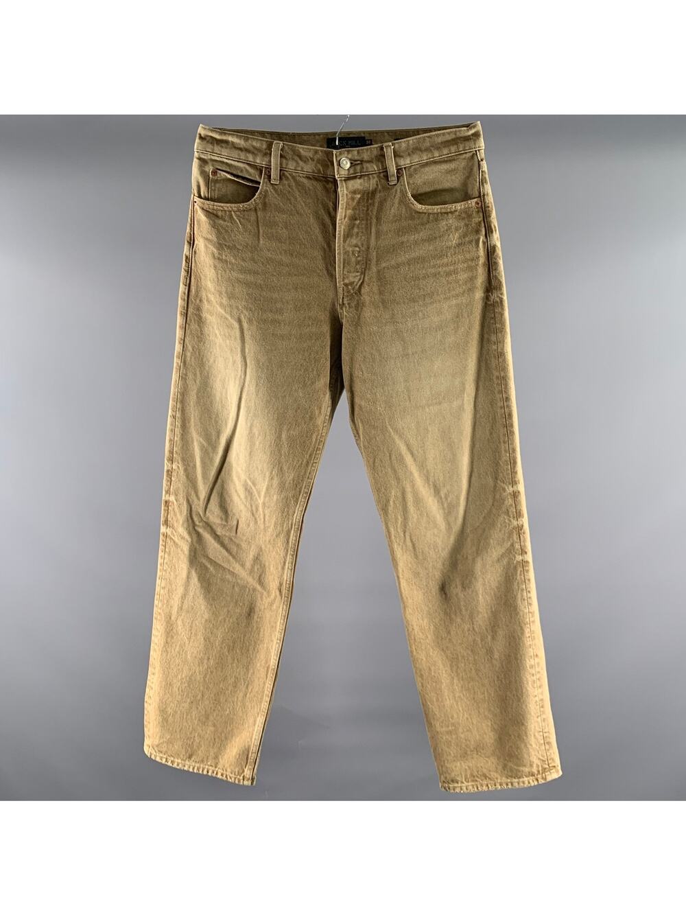 ALEX MILL Size 30 Khaki Brown Wash Cotton Button Fly Jeans